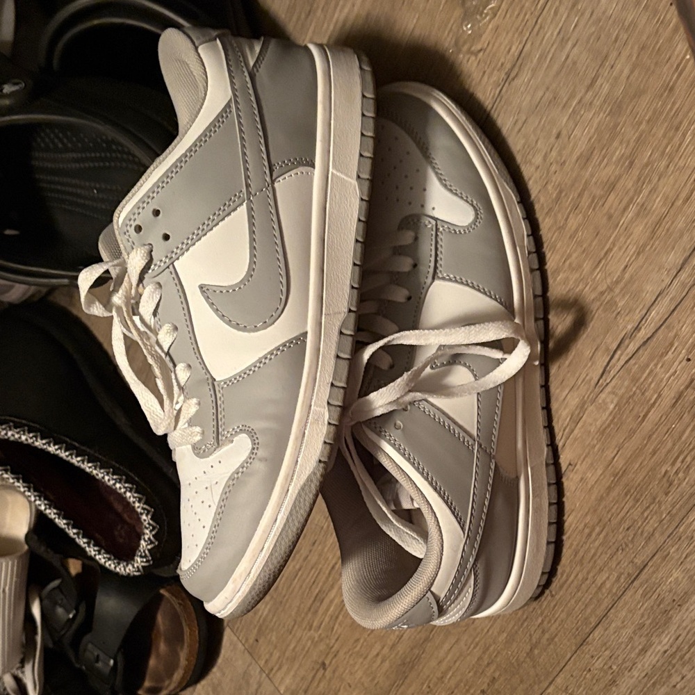 Nike Gray and White Athletic Shoes
